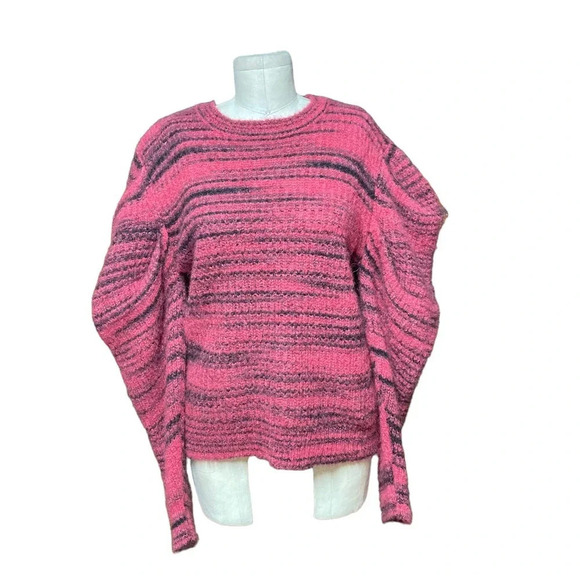NAADAM Space-Dyed Alpaca-Blend Sweater Magenta Size Large - Picture 2 of 10